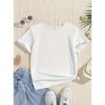 thumbnail image 2 of 100 Days of School Girls' T-Shirt - Cute School Graphic Tee with Heart & Book Design, Soft Loose Comfortable Fit Short Sleeve Tee, Casual School Theme apparel, Schoolgirl outfit, Playful Graphic, 2 of 6