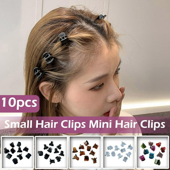 SSKFHGI 10pcs Black Mini Hair Clips Small Hair Claw Hair Clamps 15cm Hair Plastic SALE