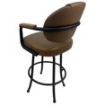 thumbnail image 3 of Tobias Designs 26" Swivel Metal Counter Bar Stool with Upholstered Back in Black, 3 of 3