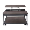 thumbnail image 4 of Steve Silver Prescott Smokey Oak and Black Metal Lift-Top Square Cocktail Table, 4 of 7