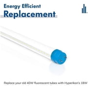 Hyperikon 18-Watt 4 ft. Linear T8 Clear 5000K Single-End Powered Ballast Bypass LED Glass LED Tube Light Bulb 24-Pack