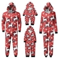 thumbnail image 7 of Hwmodou Family Christmas Pajamas Matching Set Cozy Homewear Snowflake Reindeer Print Hooded Loungewear Holiday Santa Claus Sleepwear Xmas Pjs Set For Couples And Kids, 7 of 7