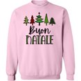 thumbnail image 2 of Inktastic Buon Natale Festive Christmas Trees Adult Sweatshirt, 2 of 4