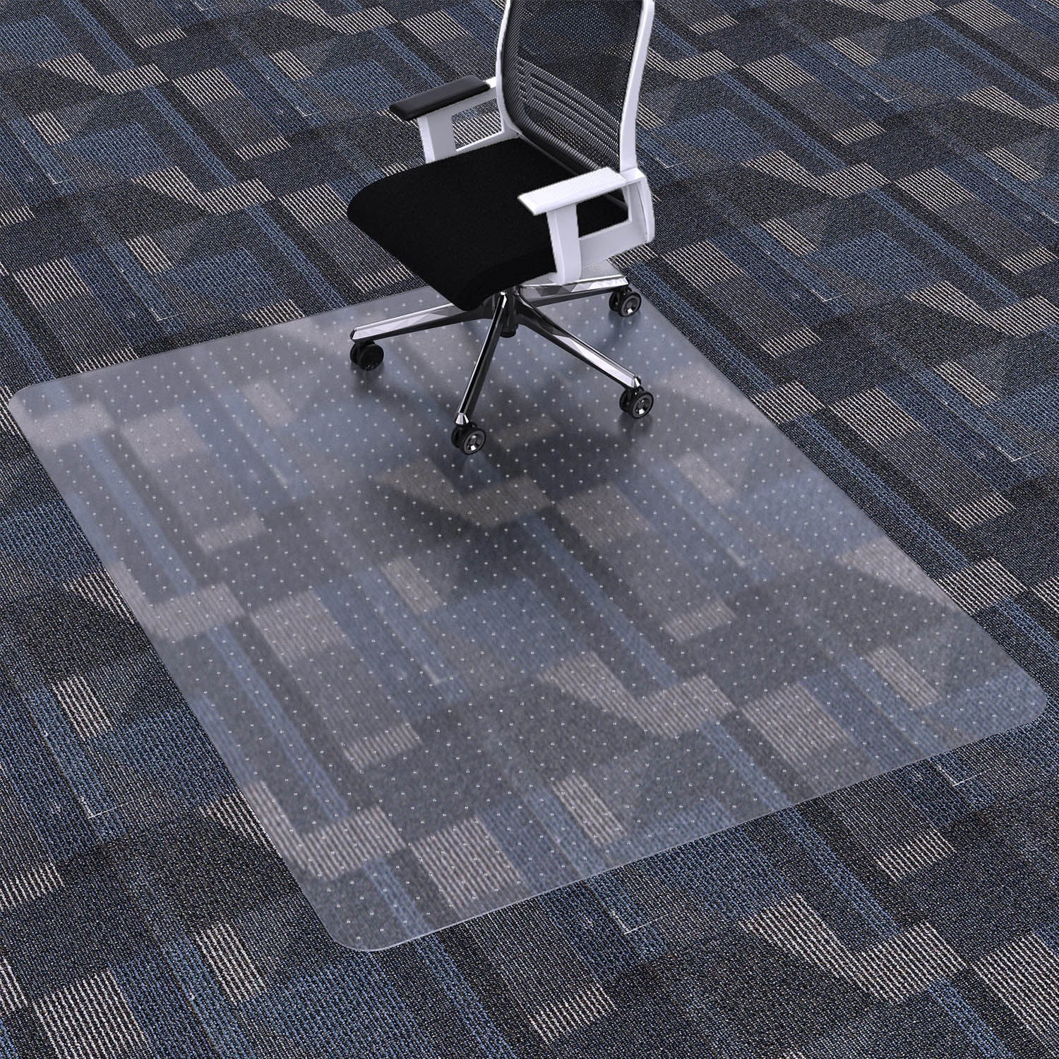 HOMEK Office Chair Mat for Low Pile Carpet, 45'' x 53'' Rectangle