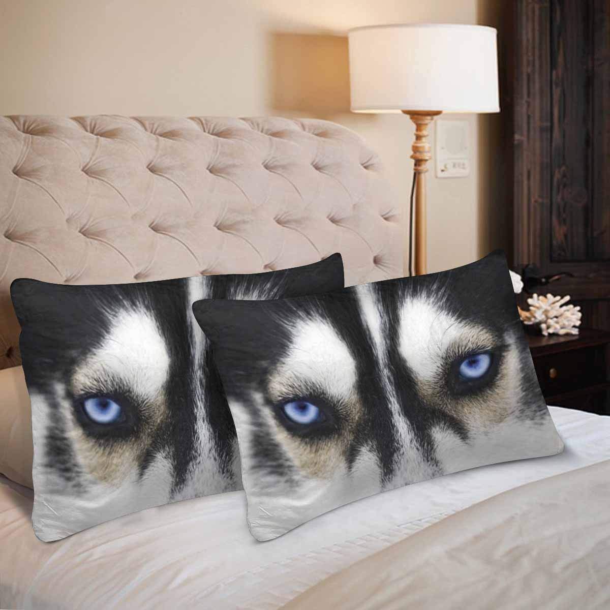 GCKG Blue Dog Eyes Cool Animal Pillow Cases Pillowcase 20x30 inches Set