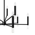 thumbnail image 4 of Hunter - Sunjai 9-light Matte Black, Extra Large Chandelier, Dimmable, Formal Style, Candle Shaped, for Bedrooms, Dining, Living Rooms - 45232, 4 of 8