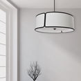 thumbnail image 4 of Dainolite 3LT Notched Drum Pendant Bk, Wh Shade & Diffuser, 4 of 7