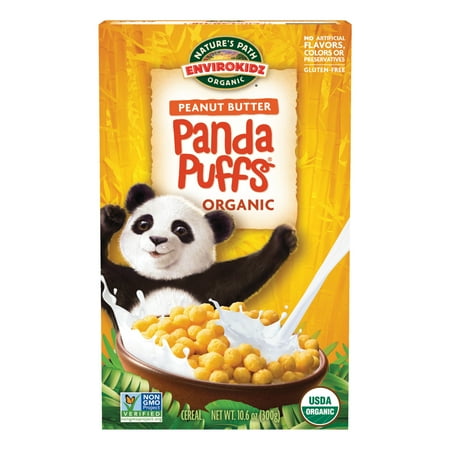 EnviroKidz Organic Breakfast Cereal, Panda Puffs, 10 oz Box