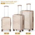 thumbnail image 3 of HIKOLAYAE Upright Luggage with 8-Wheel Spinner in Azure Blue, 3 Piece - TSA Compliant, 3 of 3