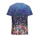 thumbnail image 5 of ICHUANYI Clearance Women Short Sleeve V-neck Tops Uniform Printed Pockets Blouse Nursing(Multicolor, XXL) ICHUANYI WER2023080910070, 5 of 5