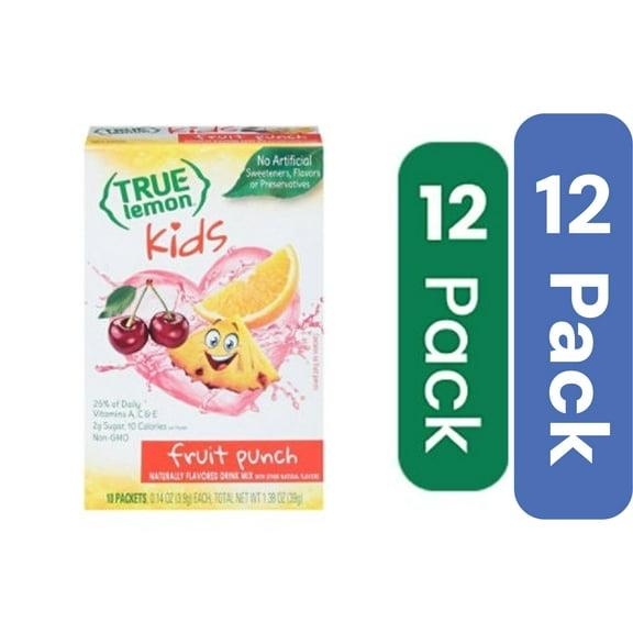 True Citrus Fruit Punch Water Mix 1.38 oz (Pack of 12)
