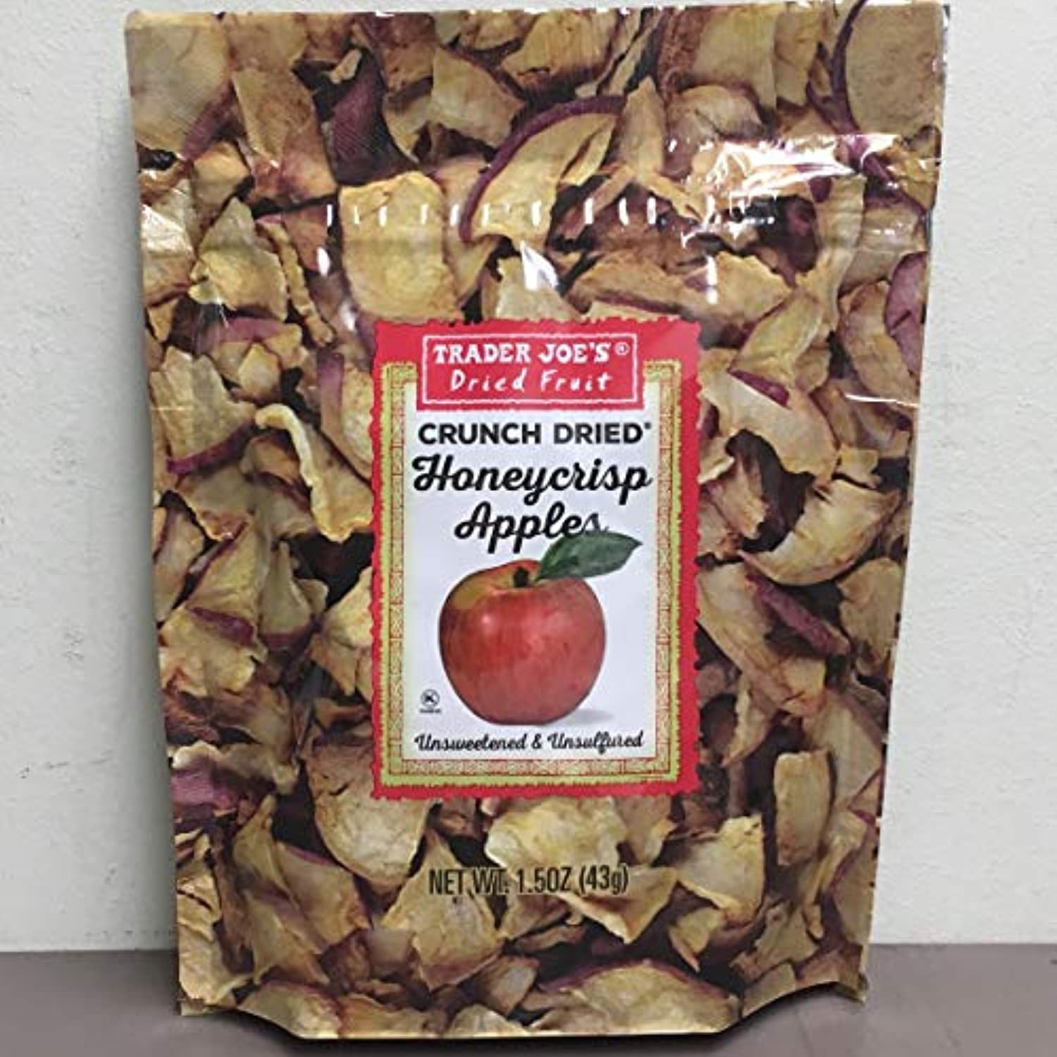 TJ Crunch Dried Honeycrisp Apples Net Wt. 1.5 1Oz (43G) 2Pack