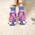 thumbnail image 4 of Calcetines de animales, regalos de , divertidos, gruesos y suaves, calcetines de tubo medio para el dormitorio y el hogar. Elefante azul claro, 4 of 8