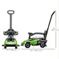 thumbnail image 3 of Aosom 3 in 1 Ride on Push Car, Licensed Kids Sliding Car, Green, 3 of 8