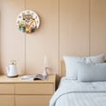 thumbnail image 6 of Large Wall Clock 12 Inch Happy Easter Round&nbsp;Silent Decorative Wall Clocks Battery Operated for Living Room Bedroom Kitchen Classroom Decor, Chicken Eggs Basket Vintage, 6 of 7