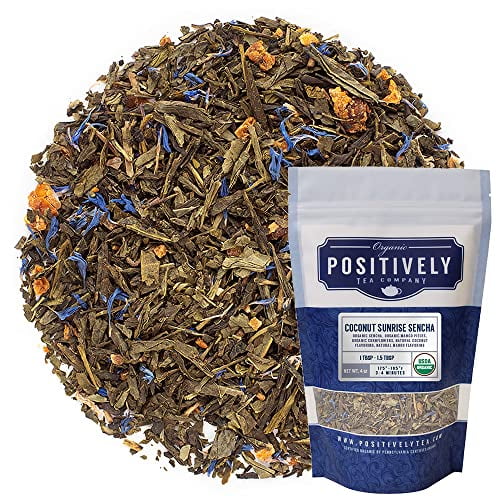Organic Positively Tea Company, Coconut Sunrise Sencha, Green Tea