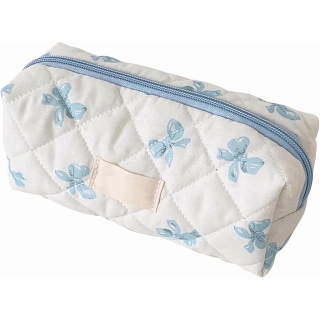Estuche con lazo de 20 x 8 x 7 cm, ideal para niñas. Estuche acolchado como regalo para cumpleaños, Navidad y otras festividades. Almacenamiento de bolígrafos.