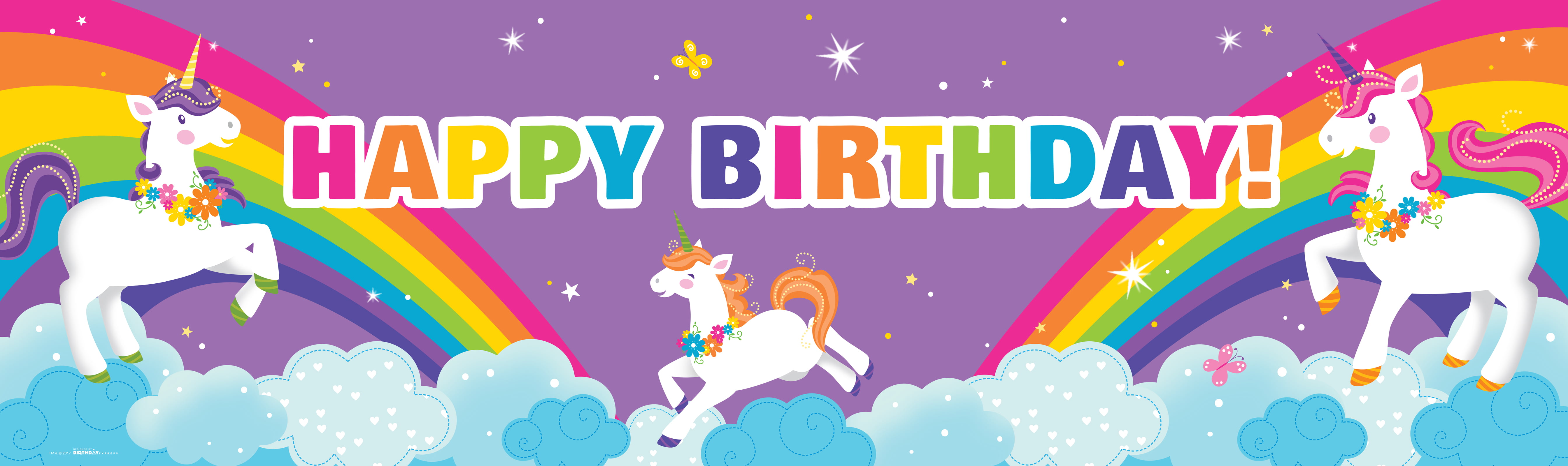 Fairytale Unicorn  Party  Birthday  Banner Walmart com 