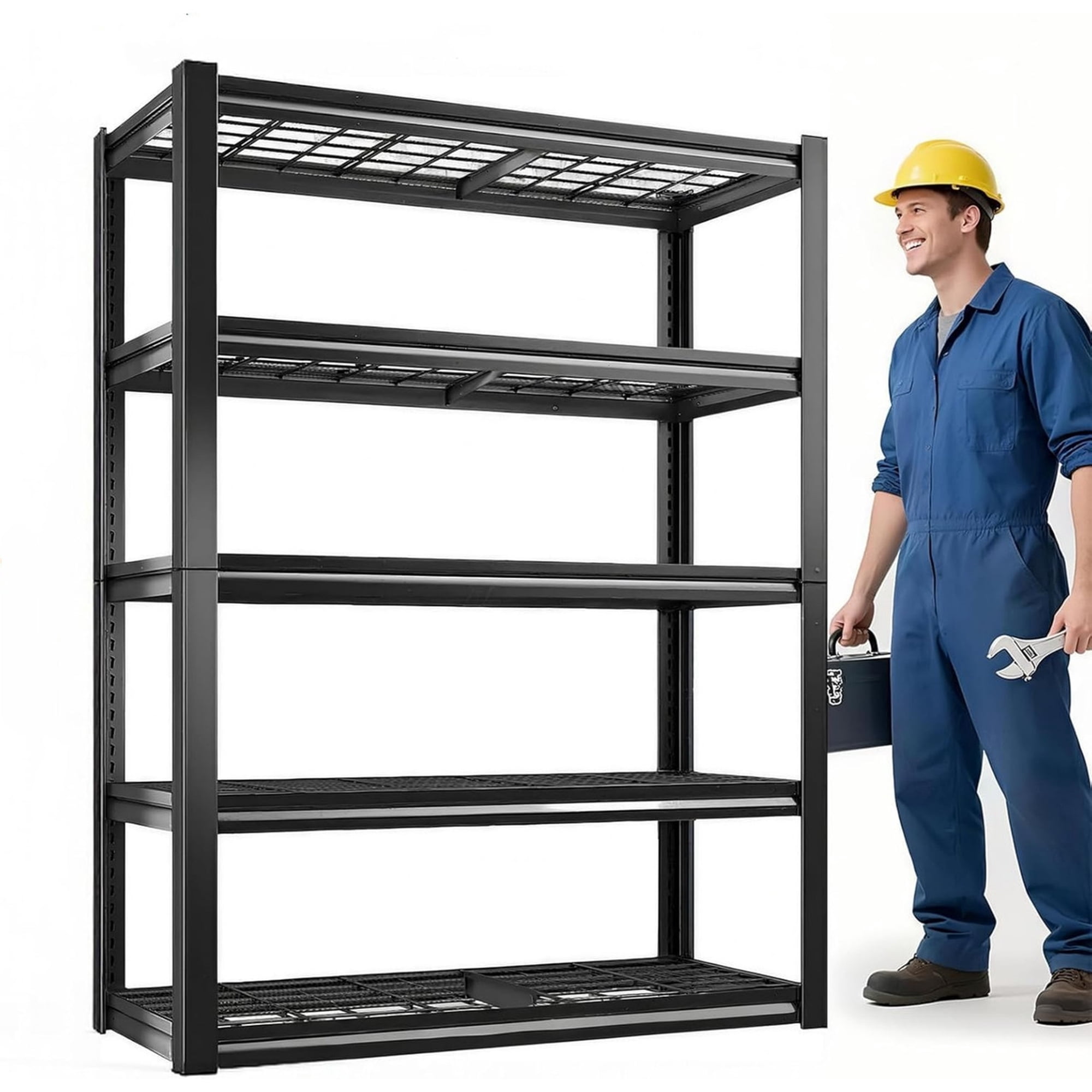 Heavy Duty Garage Shelving 2200 LBS 4 Tier Storage Shelves Adjustable Industrial Metal Wire Shelf Utility Rack,40" W X 20" D X 60" H