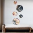 thumbnail image 3 of Designart "Pink Geode Exploration III" Abstract Marble Metal Wall Art Set of 5 Piece, 3 of 5