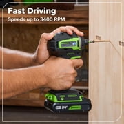 Greenworks 24V Brushless 10PC Power Tool Combo, Drill+Impact Driver+Circular Saw+Recip Saw+Jig Saw+Sander+Light+Multi-Tool+Nailer+Grinder,w/4.0Ah+2.0Ah Batteries and 65W USB-C Charger