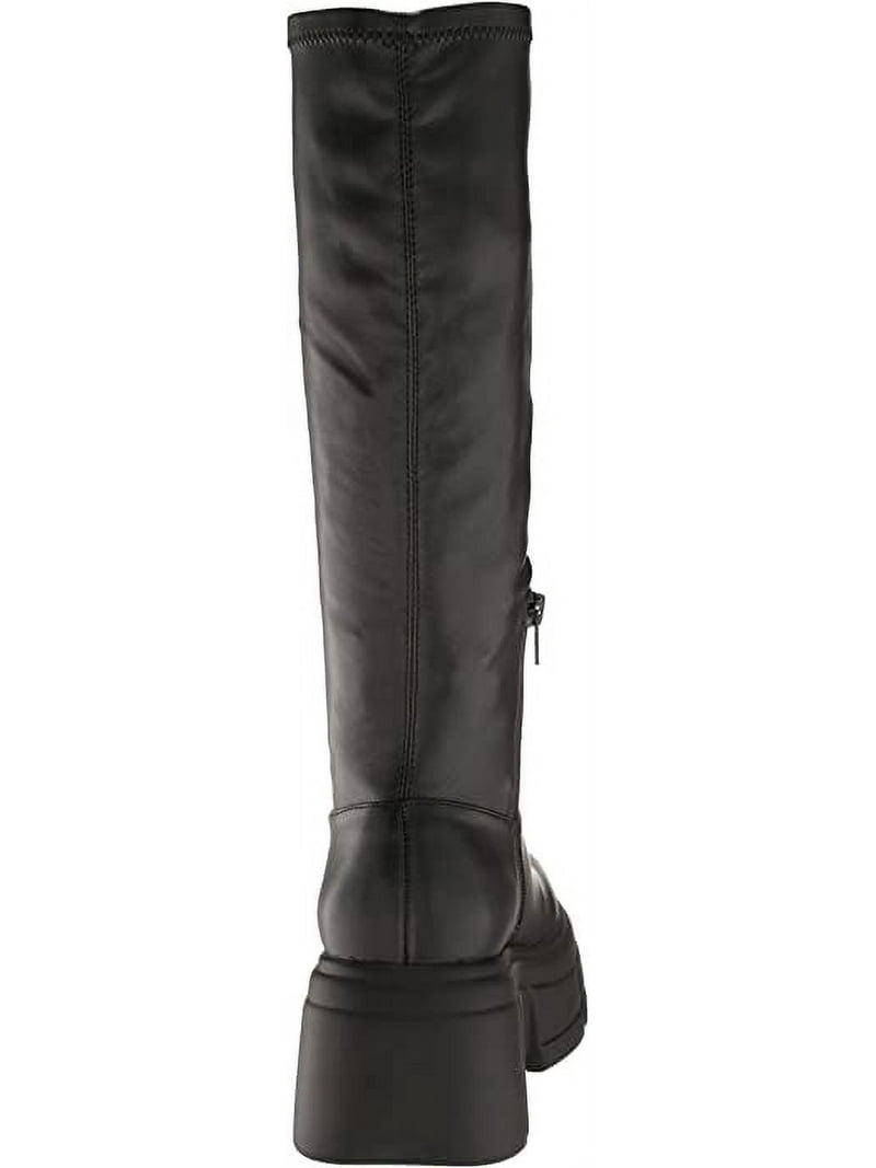STEVE MADDEN ブーツ Steve Madden Tero Black Side Zipper Round Toe Chunky