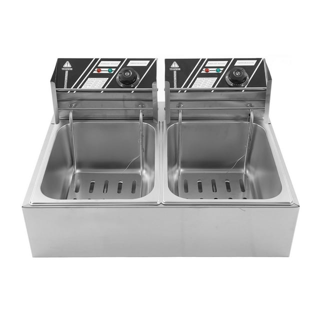 Friteuse Électrique, Prise US 110 V Machine de Friture Double pour Restaurants