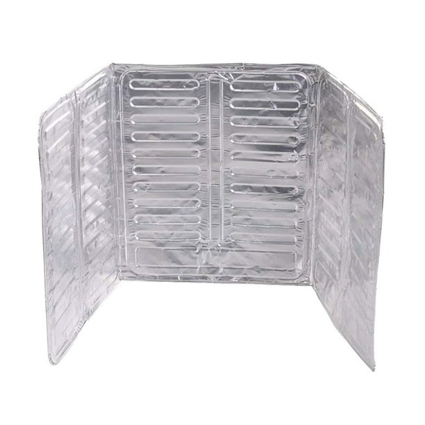 Worallymy protector contra salpicaduras de aceite de 3 lados protector de estufa de papel de aluminio Protector de aislamiento de pantalla de salpicaduras de aceite herramienta de cocina Worallymy JD735803393