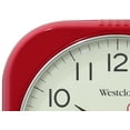 Westclox 9.5" Red Square Retro Analog QA Wall Clock