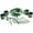 Green, variant on Deluxe 24-Piece Enamel Tableware Set - Enamel Plates and Bowls Lightweight and Durable Camp Dish Set for Camping and Backpacking Plates and Bowls for 4 People