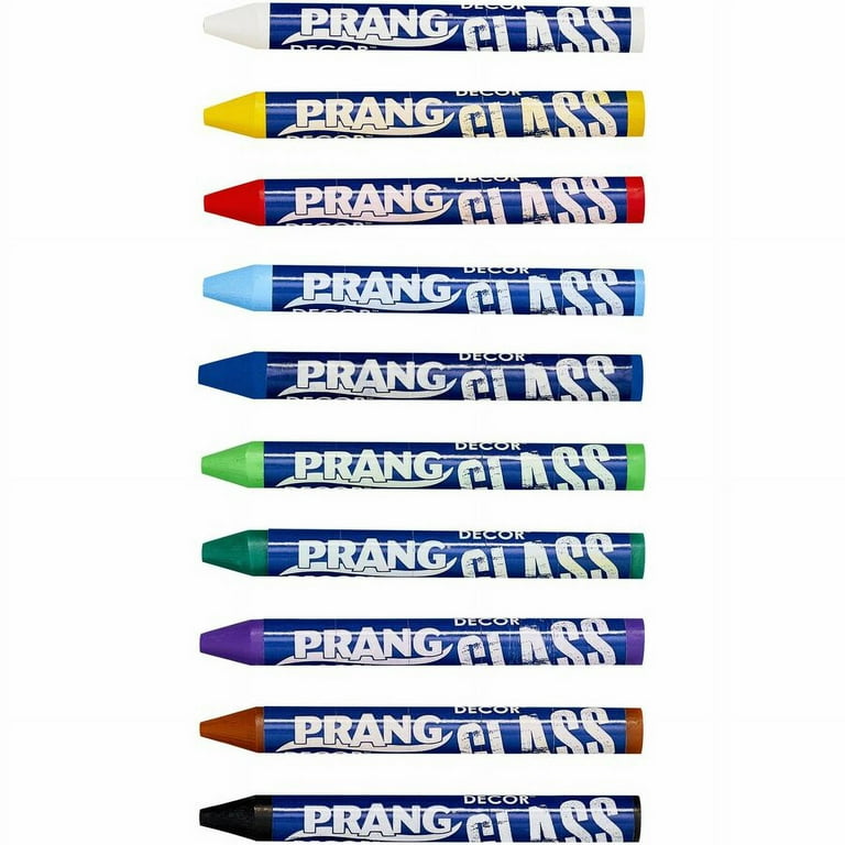 Prang Decor Glass Crayons - Assorted - 10 / Set Prang Decor Glass Crayons - Assorted - 10 / Set