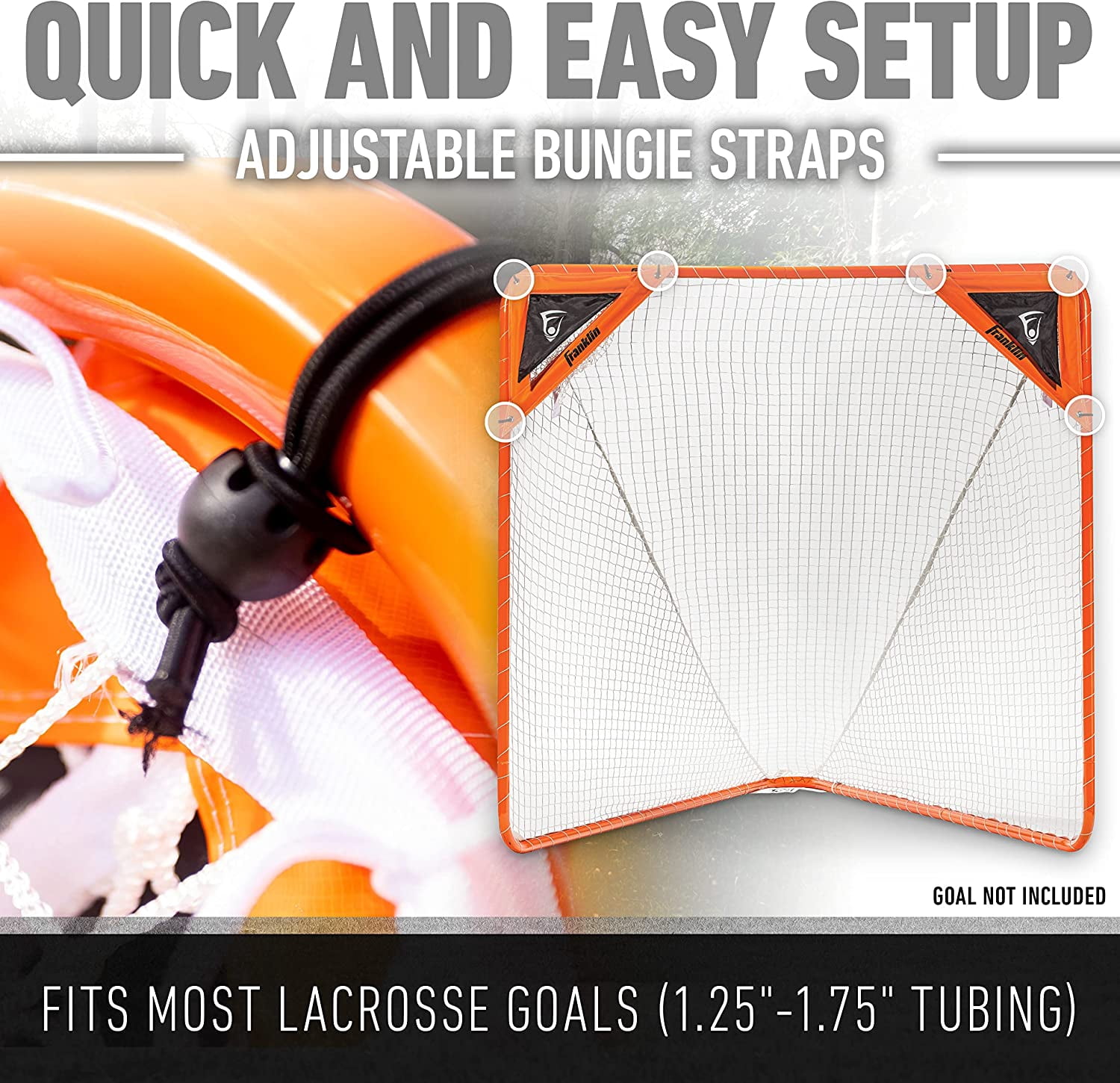 Franklin Sports Lacrosse Corner Shooting Targets for Kids & Adults - 2 Targets, Orange/Black