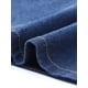 thumbnail image 5 of Vestido de mezclilla midi para mujer sin mangas con escote corazón, espalda cruzada, corte A, con cinturón, vestido de jean en azul oscuro, 5 of 6