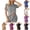 Gray, variant on Fancifize Lounge Sets for Women Summer 2 Piece Pajama Set Ladies Casual Short Sleeve Sleepwear