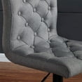 thumbnail image 1 of Heavenly Collection Grey Tufted Adjustable Stool For Dining Area, 1 of 11