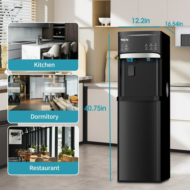 VECYS, Water Dispenser with Ice Maker, 5 gal, Black - Walmart.com