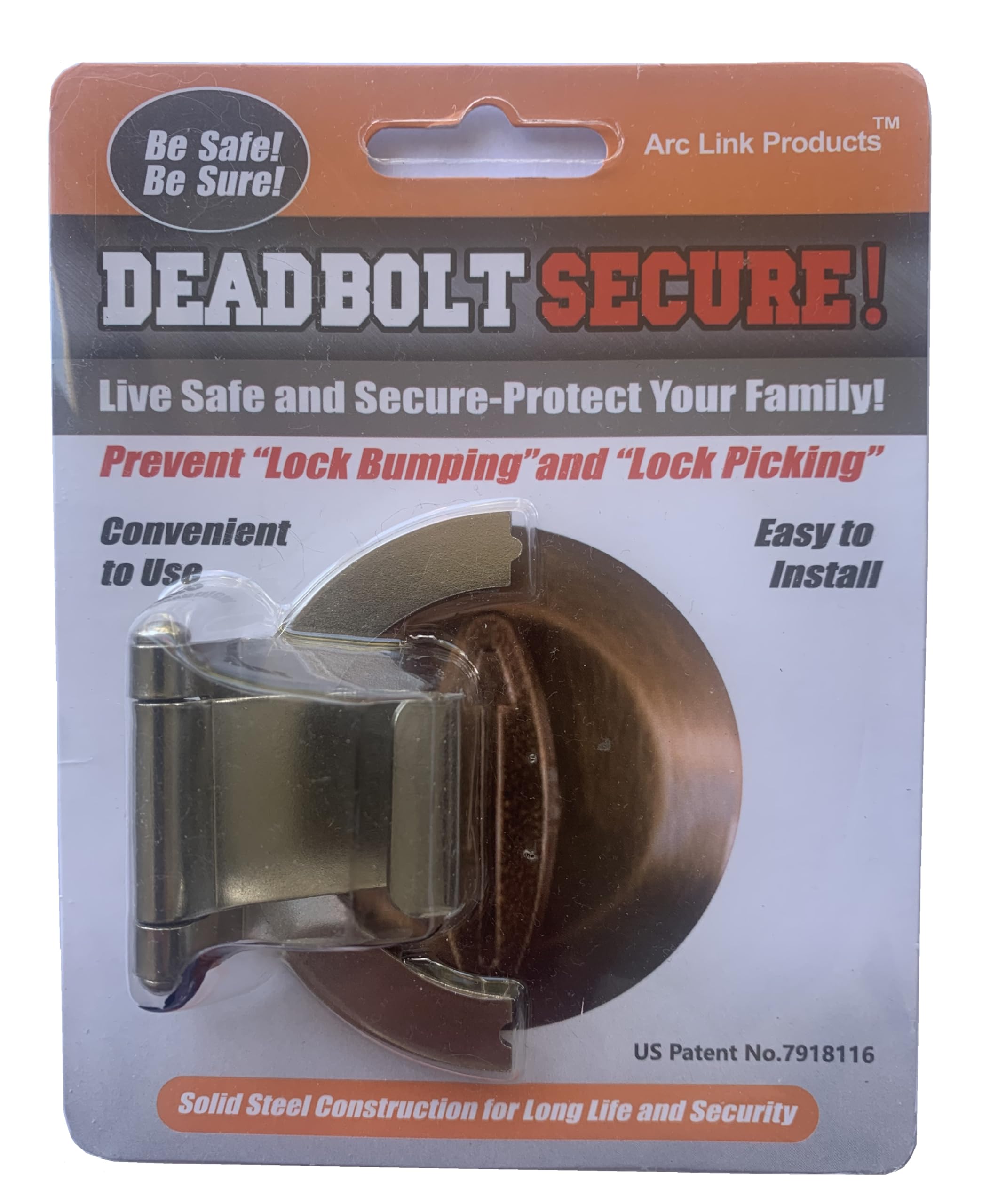 Deadbolt Secure, Prevent Lock Bumping, Nickle Color C63