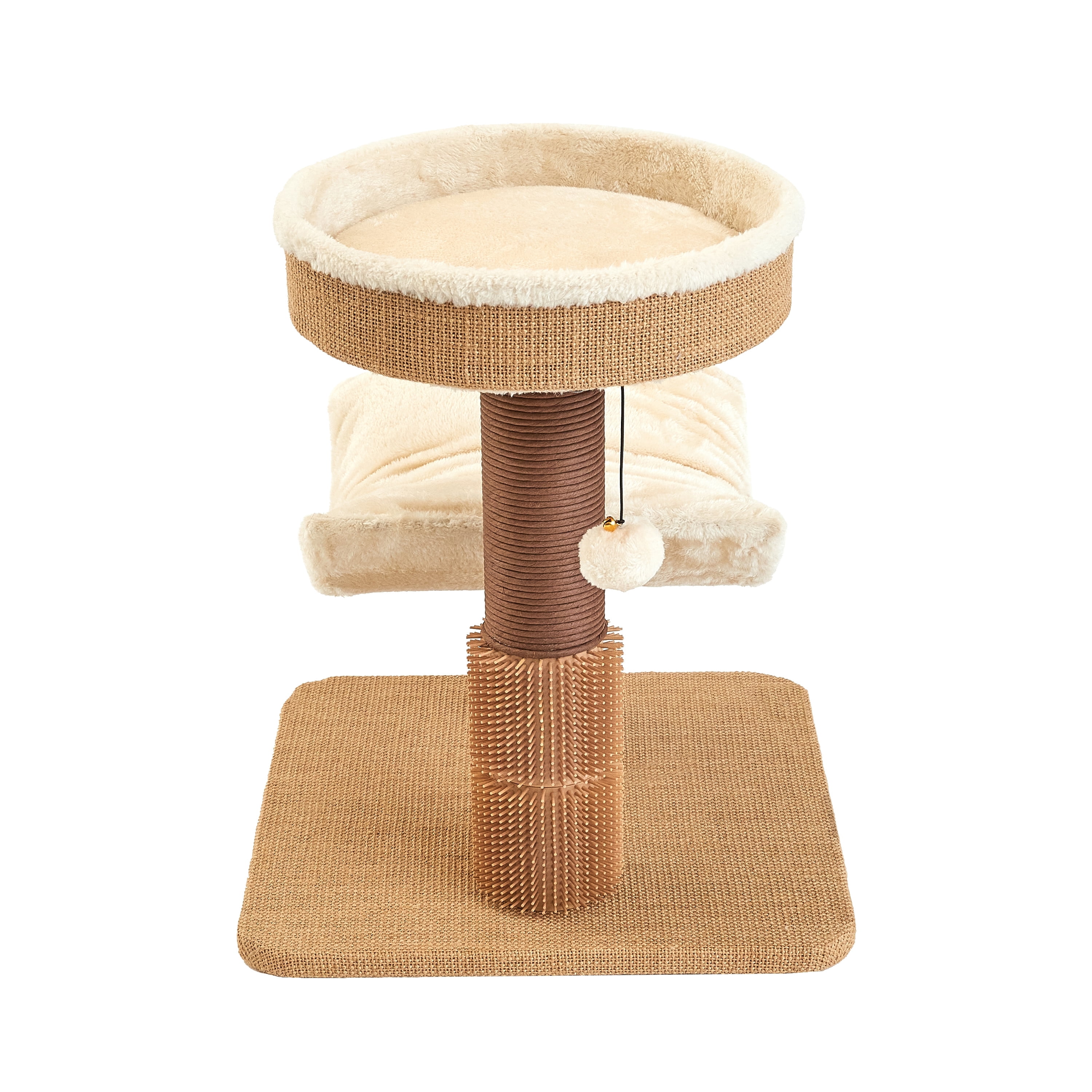Two by Two Marquette - Beige Scratching Post Cat Furniture - 21.9 in. Tall