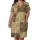 thumbnail image 2 of Vestido largo de verano para mujer con estampado de hojas tropicales samoanas vintage, holgado y con bolsillos, 2 of 6