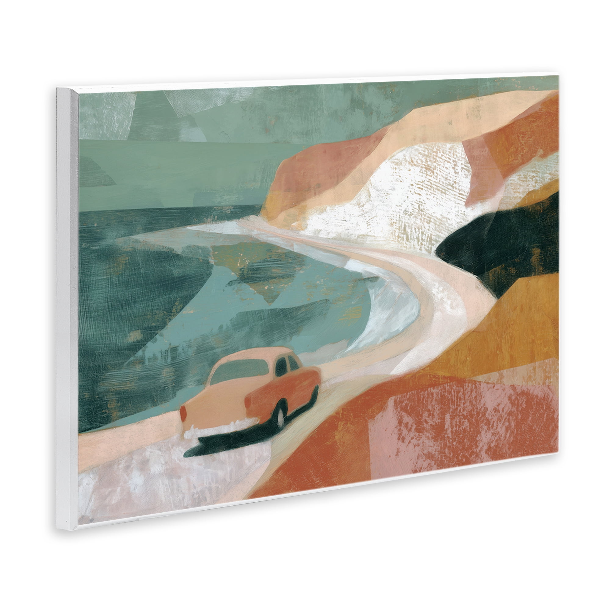 Stupell Industries Classic Car on Coastal Highway Wall Plaque Art, design by Chromatic Storm Studio
