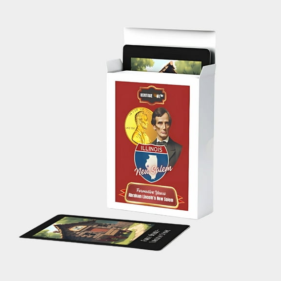 Abraham Lincoln Flashcards – Key Residents & Historic Buildings from Lincoln’s Early Years – Educational Souvenir for Students, Teachers & History Buffs