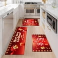 thumbnail image 3 of YIMEIS Merry Christmas New Year Machine Washable Non-Slip Rubberback Indoor Runner Rug/Area Rug for Kitchen, Hallway, Kitchen, Entryway, Bathroom, 3 Piece Set - 16''*24''/20''*32''/47''*18'', 3 of 10