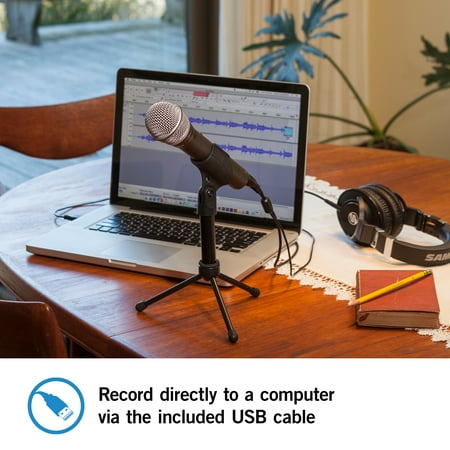 Samson Q2U Rugged Wired Dynamic Microphone - Gray - 6.56 ft - Mono - 50 Hz to 15 kHz - 32 Ohm -54 dB - Cardioid, Uni-directional - Handheld, Stand Mountable - XLR, Mini USB, Mini-phone