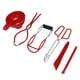 thumbnail image 5 of 6 unids/set Kit de enlatado pinzas antideslizantes para alimentos levantador de tarros llave para tarros tapa elevador embudo medidor SetRed, 5 of 8