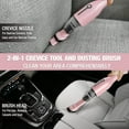 thumbnail image 4 of HAUSHOF Handheld Vacuum, Cordless Car Vacuum Cleaner 8000PA/12000PA 2 Modes with Cleaning Brush, Rechargeable Portable Mini Vacuum for Car, Home and Pet(Pink), 4 of 9