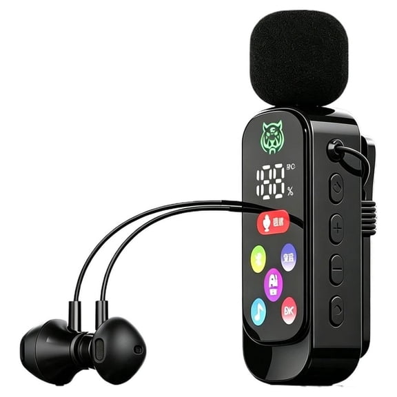 OADUKQ clip-on Karaoke Earphones, Wireless Bluetooth Ear Monitor Headset, Live Streaming Home Karaoke and Vocal Practice, Black