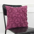 thumbnail image 2 of Rizzy Home Botanical Petals 18" Poly Filled Pillow w/ Magenta Wool/Cotton Cover, 2 of 5