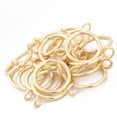 thumbnail image 3 of Uxcell Metal Window Curtain Drapery Rod Hanging Hook Clip Ring Gold Tone 20 Count, 3 of 5