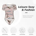 thumbnail image 6 of The Xecao Cloud Sloth Women's Crew Neck Body Suit, a short-sleeved bodysuit and basic swimsuit, both comfort and style for dating and daily life, 6 of 9