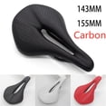 thumbnail image 3 of Asiento de bicicleta de carretera con base de fibra de carbono, relleno EVA y rieles de carbono 7x10mm - Ligero 160g, ancho 155mm, color negro, 3 of 5